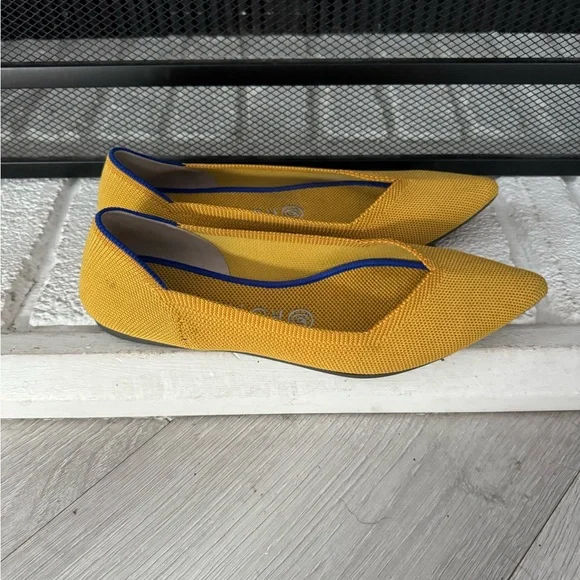 Rothy’s Women’s The Pointed Toe Flats Yellow Size 8 Shoes Ballet Flats - Picture 6 of 9